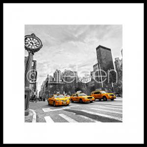 New York Taxis im Alurahmen C2