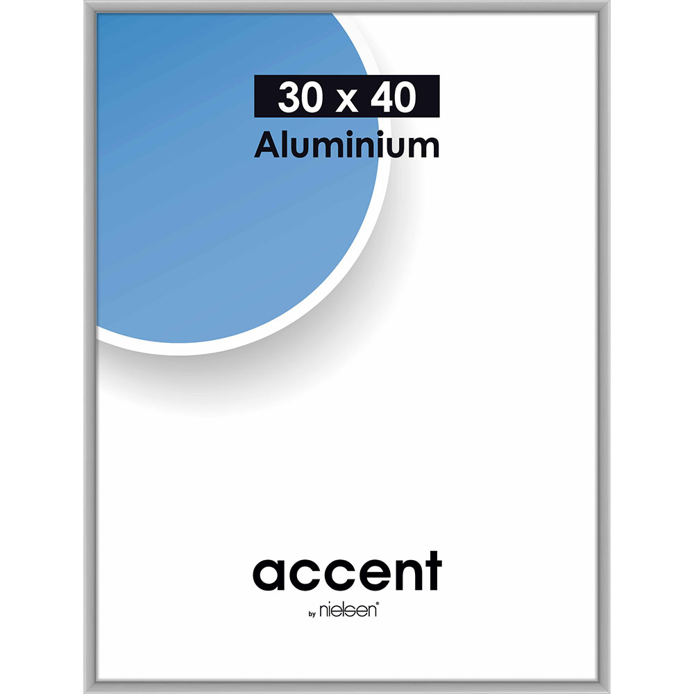 Alurahmen Accent 30x40 cm | Silber matt | Normalglas